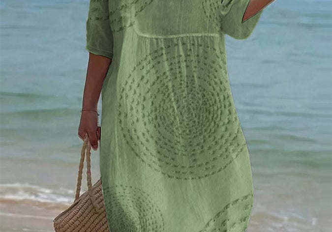 Casual Embroidered Dress