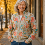 Erika™ | Cardigan with Vintage Flowers