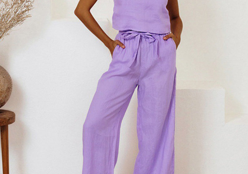 Megan | Minimalist Top & Flared Trousers Set
