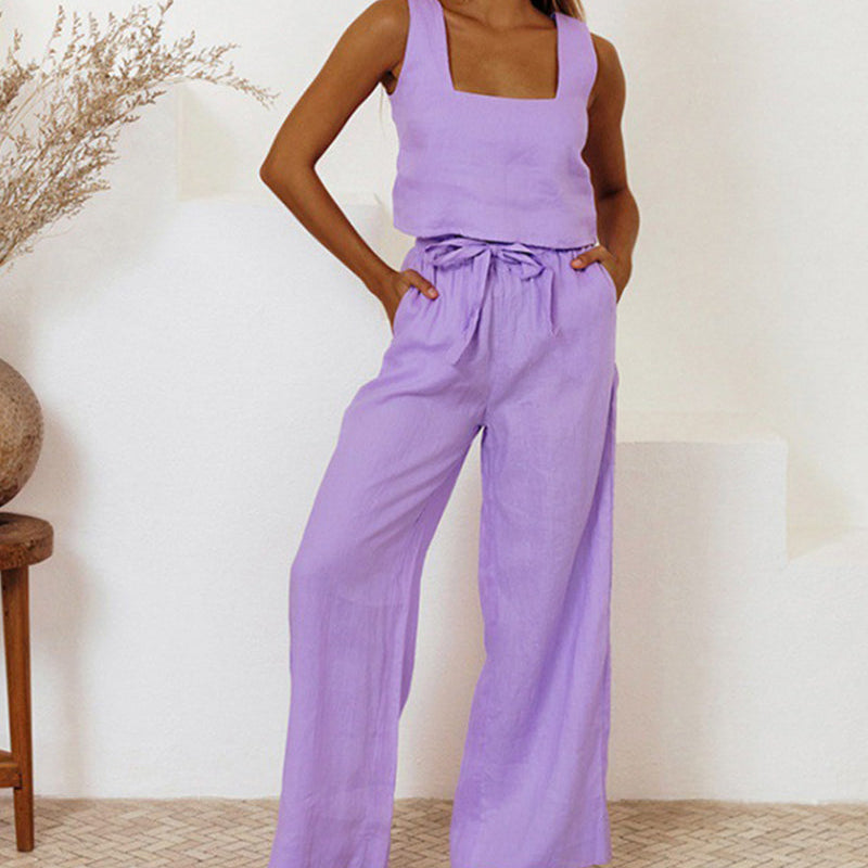 Megan | Minimalist Top & Flared Trousers Set