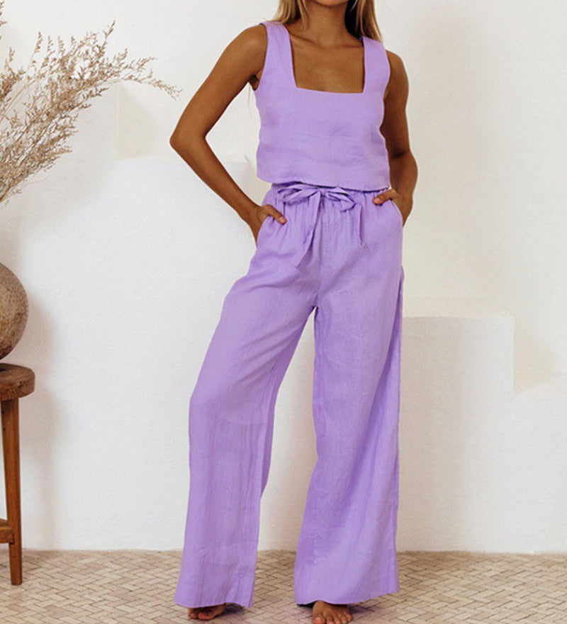 Megan | Minimalist Top & Flared Trousers Set