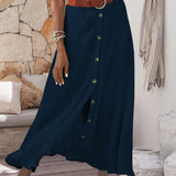 Syndy | Flowing Buttoned Skirt