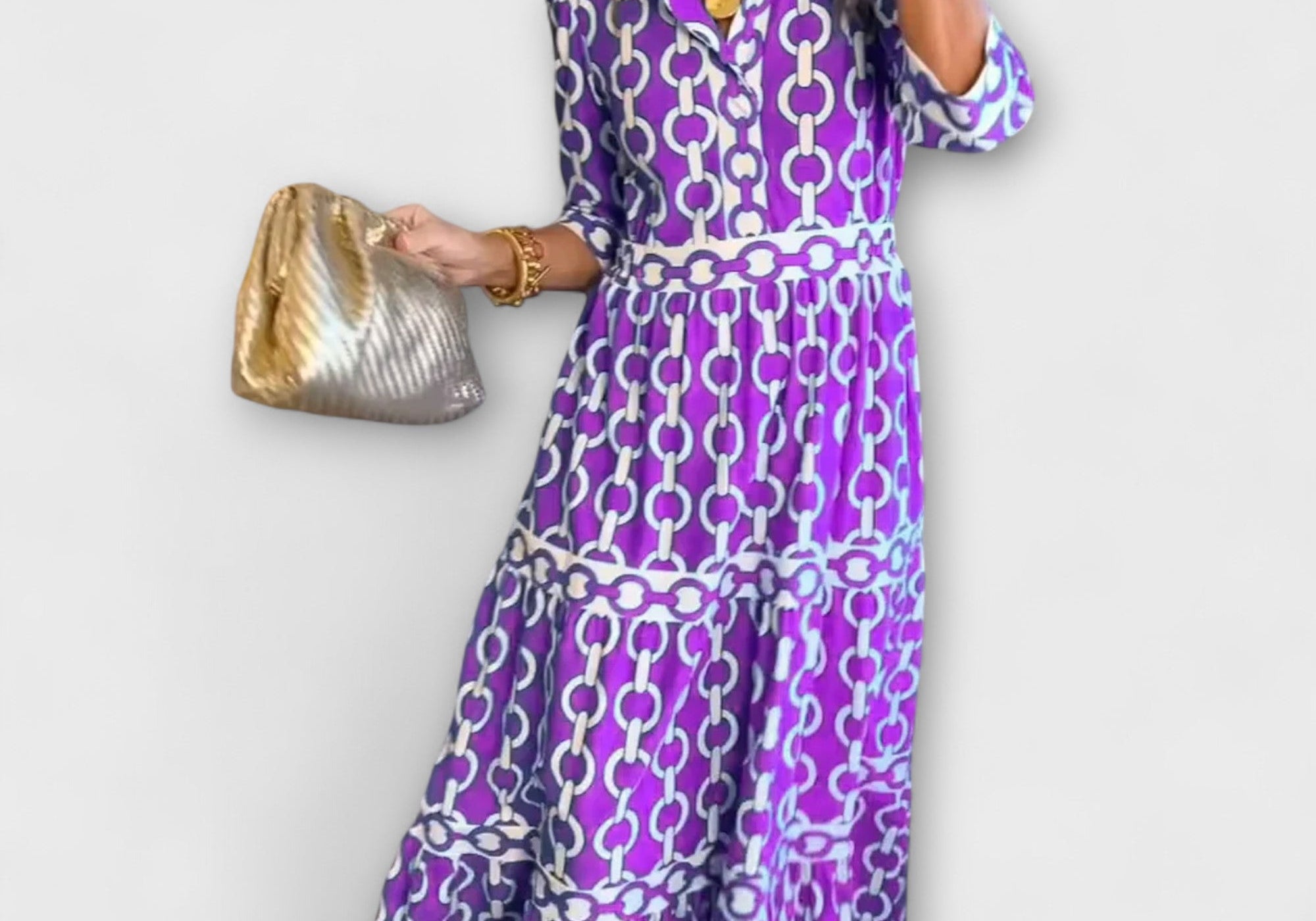 Juliana | Chain-Print Midi Dress