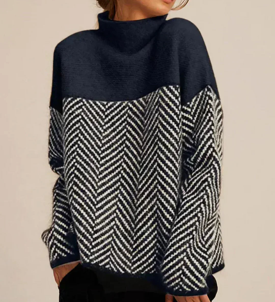 Norah | High-Neck Cotton Jumper