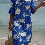 Casual Floral Print Dress