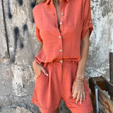 Melda | Lightweight Buttoned Set