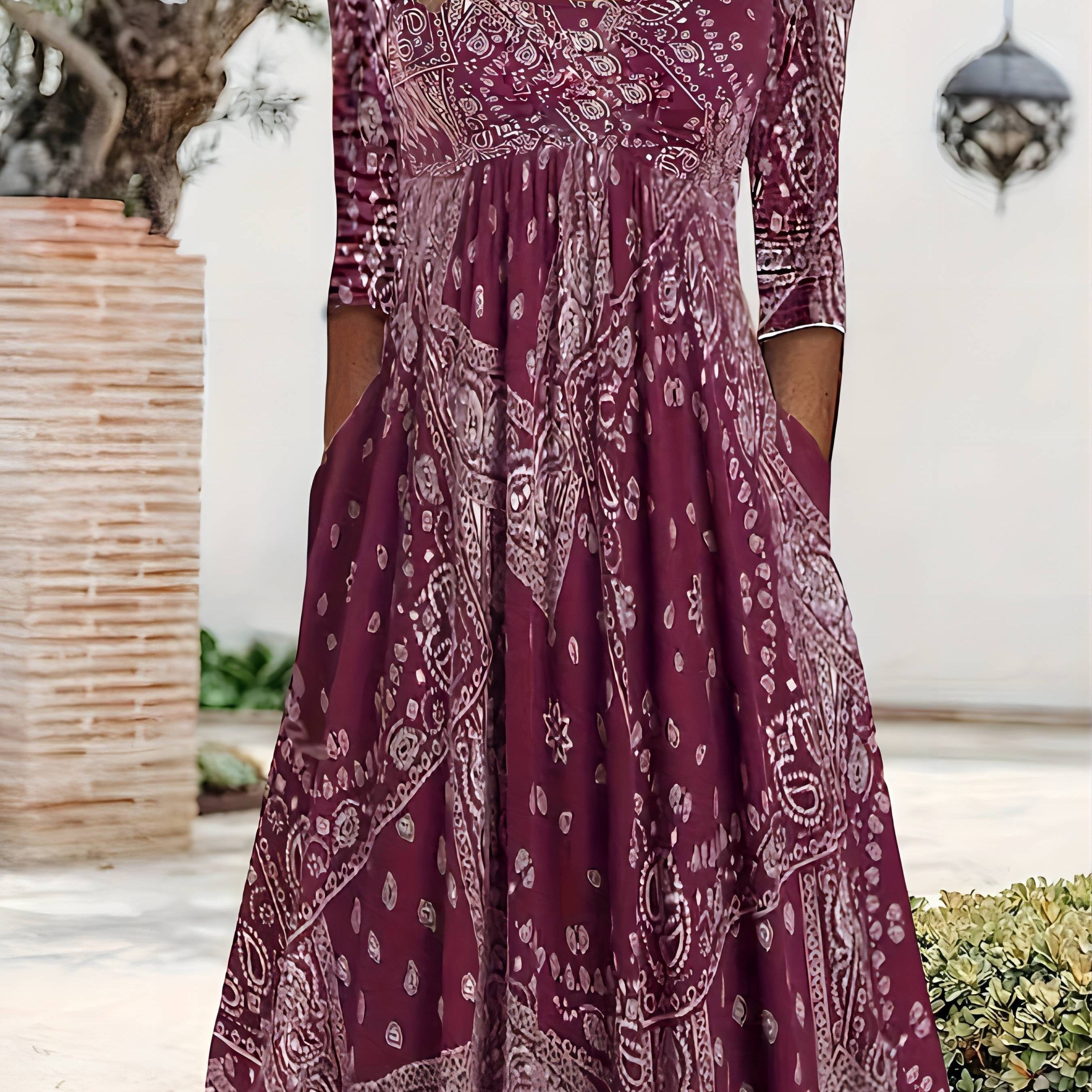 Elowen | Casual Long-Sleeve Midi Dress