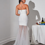 Attica Flower Crystal Bandage Dress