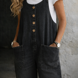 Claudia - Vintage gewaschene Baumwoll-Overalls