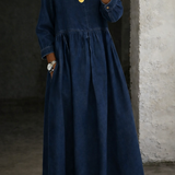 Bettina - Denim-Kleid mit Peter-Pan-Kragen