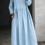 Bettina - Denim-Kleid mit Peter-Pan-Kragen