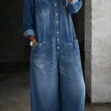 Barbara - Langärmliger Jumpsuit mit Off-Shoulder