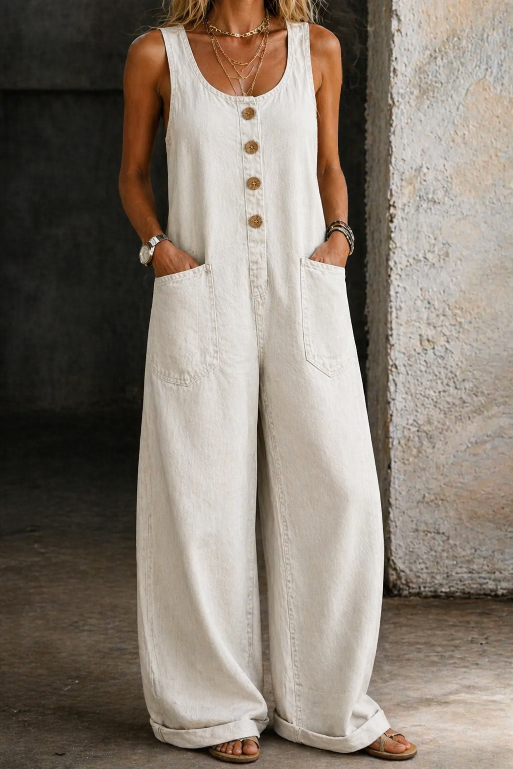 Christine - Vintage-Waschung Denim Latzhose