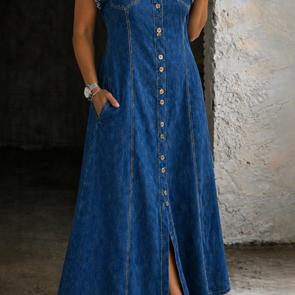 Hannelore - Plus Size Denim Dress