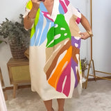 Rianna | Abstract Print Dress