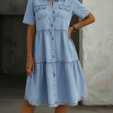 Henriette - Elegantes, Lässiges Jeanskleid