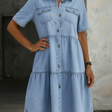 Henriette - Elegantes, Lässiges Jeanskleid