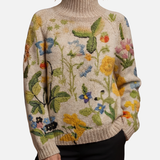 Ceanmhainn - Creamblossom Highneck Jumper
