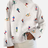 Fainscolb - Highneck White Jumper