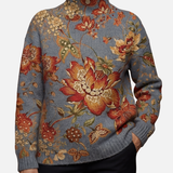 Ceaththuaidh - Floral Skyblue Jumper