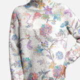 Aoibhmhainn - Pastelfloral White Jumper