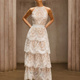 Dory Embroidered Tiered Maxi Dress