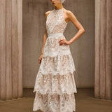 Dory Embroidered Tiered Maxi Dress