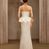 Dysis Strapless Pleated Maxi Dress