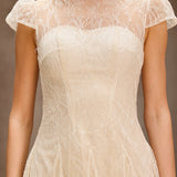 Dyzma Sequin Lace Midi Dress In White