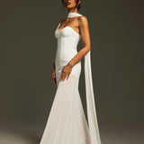 Emine Strapless Draped Bandage Maxi Dress