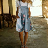 Doris - Denim Blumenoverall