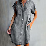 Emma - Hemdblusenkleid mit Knöpfen