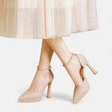 Evette Leather Heels