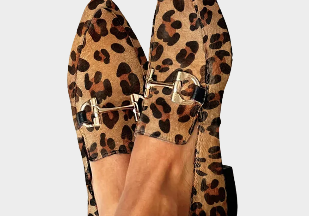 Gia | Elegant Leopard Loafers