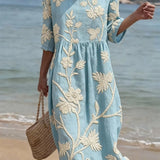 Casual Floral Print Dress