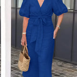 Lynora | Elegant V-Neck Midi Dress