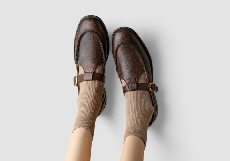 Zhelynne | Square-Toe Orthopaedic Mary Jane Shoes