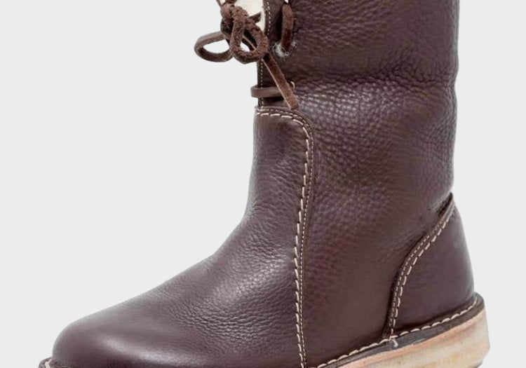 Men's Waterproof Leather Boots with Wool Lining