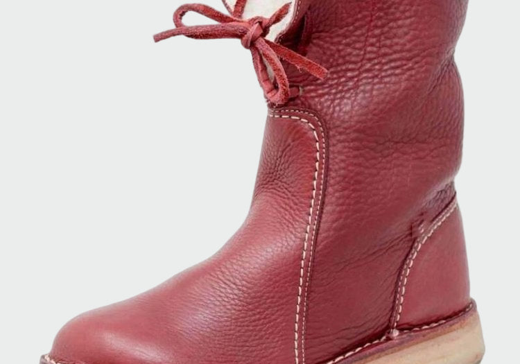 Men's Waterproof Leather Boots with Wool Lining