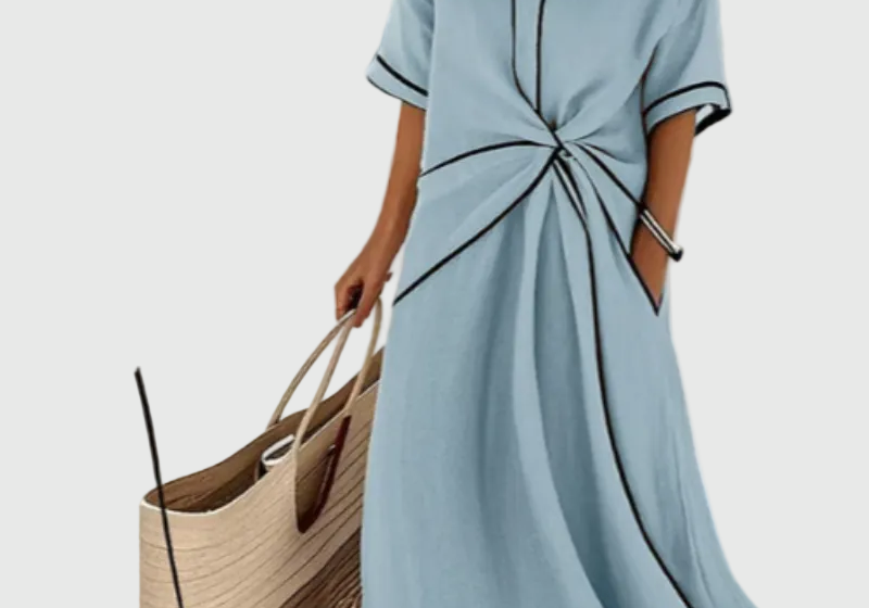 Helena | Side-Draped Maxi Dress