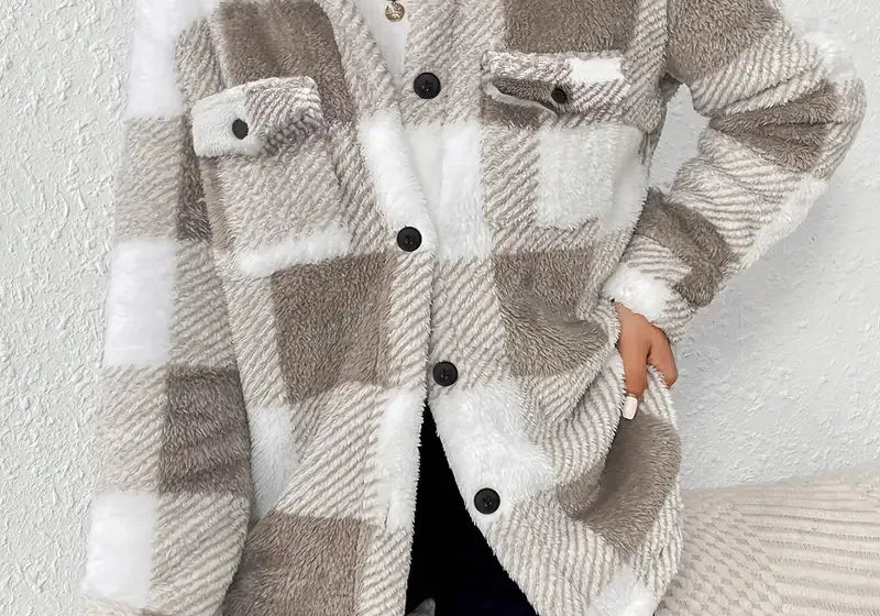 Martin | Elegant Checked Fleece Jacket