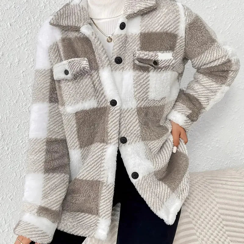 Martin | Elegant Checked Fleece Jacket