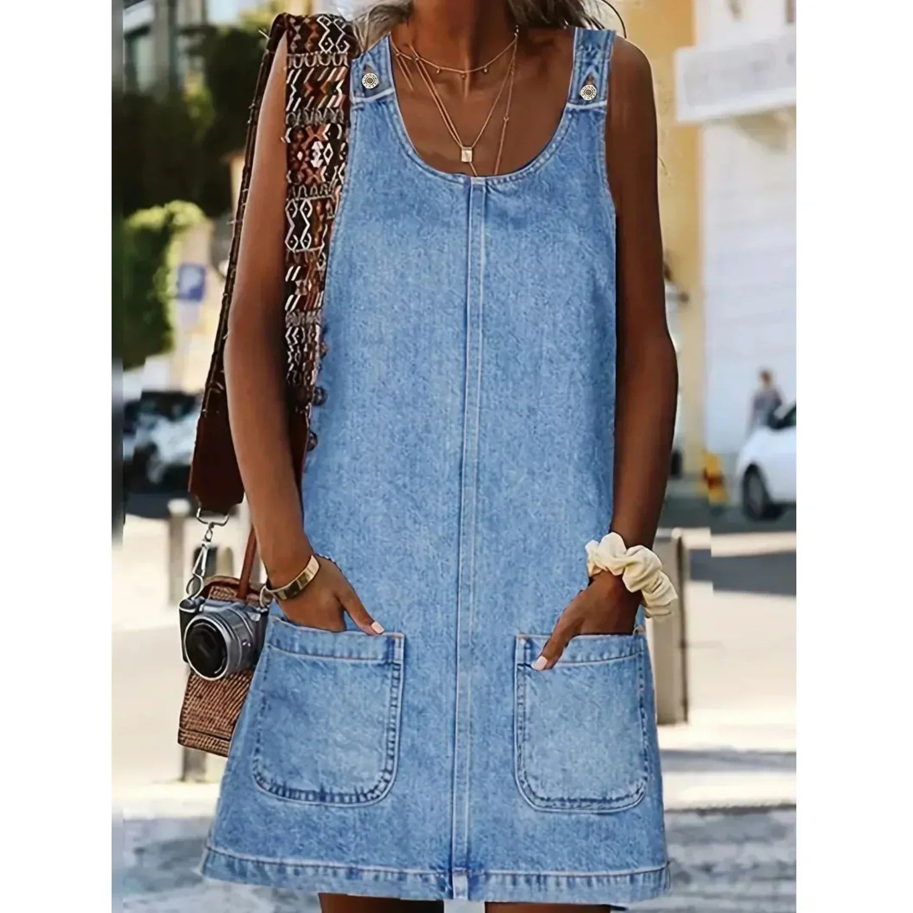 Gertraud - Lässiges Denim-Kleid