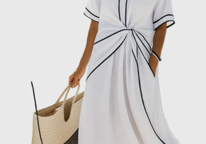 Helena | Side-Draped Maxi Dress