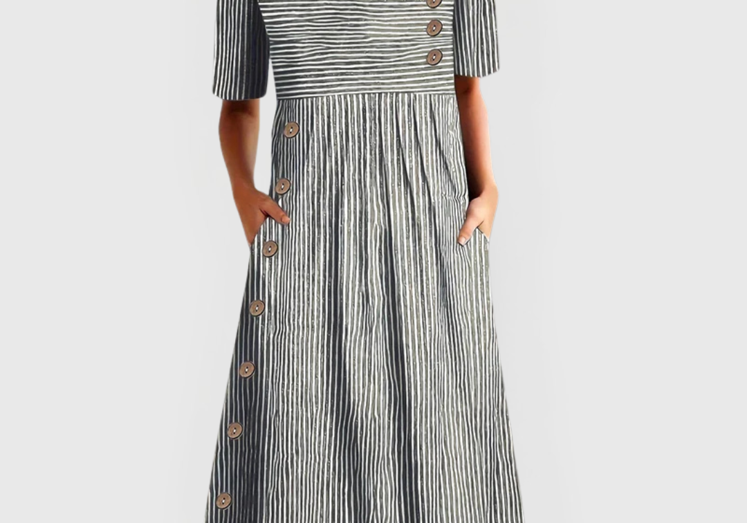 Jarna | Striped Midi Dress