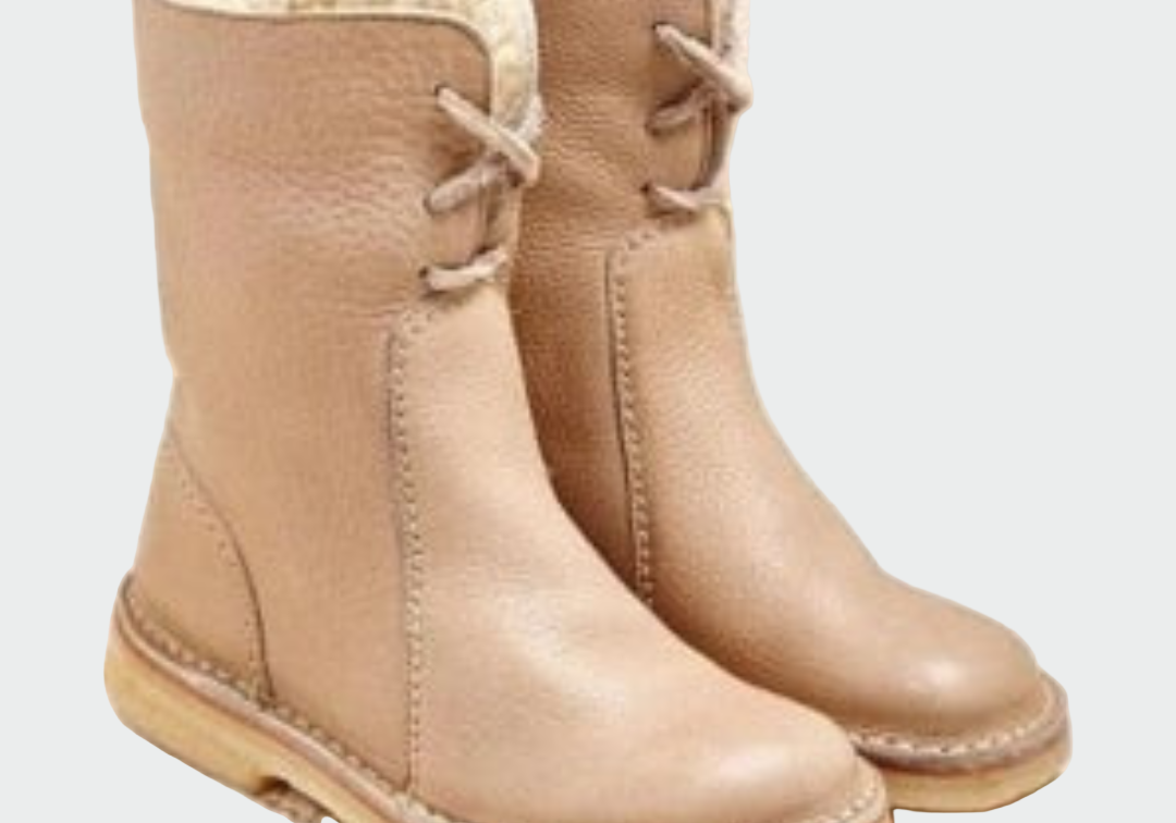 Men's Waterproof Leather Boots with Wool Lining
