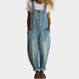 Frieda - Vintage-Kombination aus weichem Baumwollstoff mit Denim-Optik