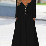 Zara | Front-Button Midi Dress