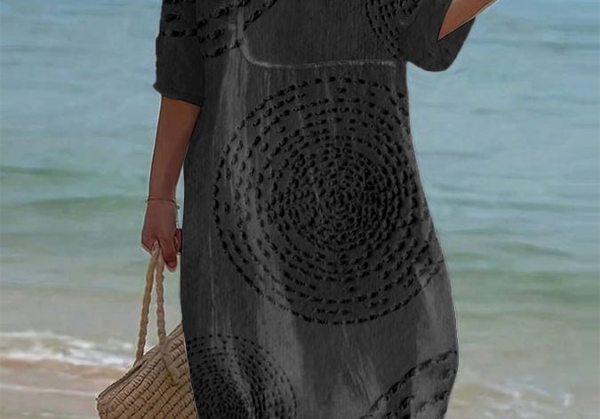 Casual Embroidered Dress