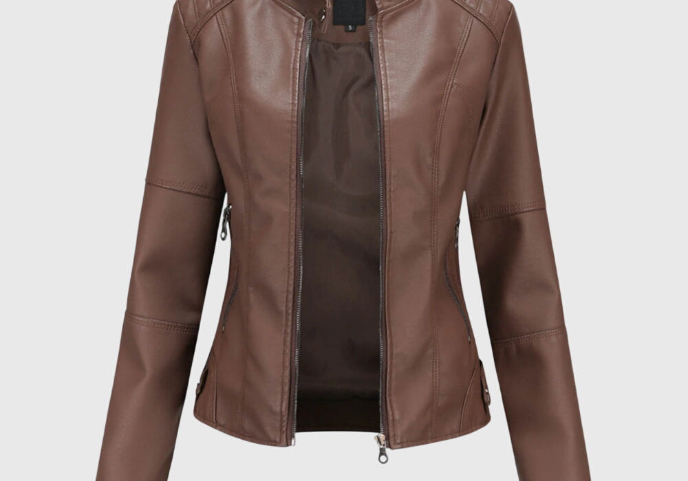 Giorgina™ | Elegant Women's Leather Jacket